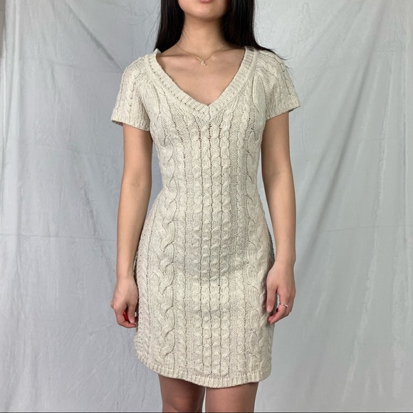 SO Dresses & Skirts - so medium beige cream knit sweater dress